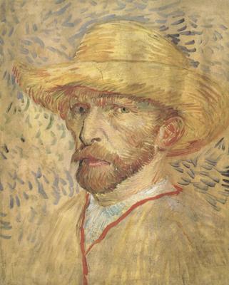 Self-Portrait with Straw Hat (nn04), Vincent Van Gogh